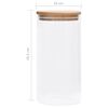 vidaXL Storage Glass Jars with Bamboo Lid 4 pcs 1200 ml