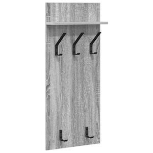 vidaXL Wall-Mounted Coat Rack Wall-Mounted Grey Sonoma 40 x 10 x 90 cm