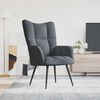 vidaXL Relaxing Chair Dark Grey 70 x 61 x 96.5 cm Velvet