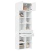 vidaXL Storage Cabinet White 70x42.5x225 cm Engineered Wood