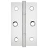 vidaXL Hinge Plain 2 pcs Silver 58 x 35 x 1 mm Steel