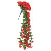 vidaXL Flower Garlands 3 pcs Red 85 cm