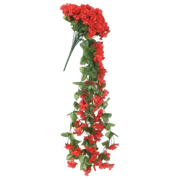 vidaXL Flower Garlands 3 pcs Red 85 cm