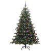 vidaXL Artificial Christmas Tree with 300 LEDs with Stand Green 210 cm