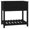 vidaXL Planter with Shelf Black 82,5x54x81 cm Solid Wood Pine