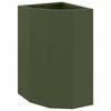 vidaXL Corner Planter Olive green 30 x 30 x 50 cm Steel