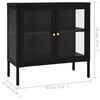vidaXL Sideboard Black 70x35x70 cm Steel and Glass