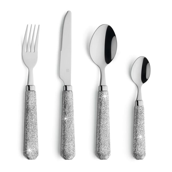 Amefa 24-Piece Cutlery Set Glitter Silver