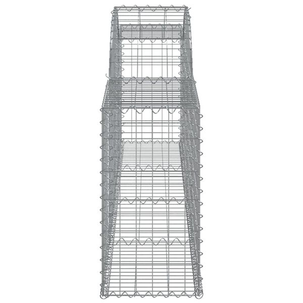 vidaXL Arched Gabion Basket 300x30x60/80 cm Galvanised Iron