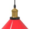 vidaXL Pendant Lamp Height Adjustable E27 Gloss Red Ø 22 cm Metal