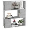 vidaXL Book Cabinet Room Divider Concrete Grey 80x24x94 cm Engineered Wood
