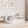 vidaXL Bed with Mattress White 120x190 cm Small Double Solid Wood Pine