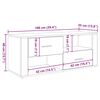 vidaXL TV Cabinet Old Wood 100 x 35 x 40 cm Engineered Wood