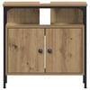 vidaXL Bathroom Vanity Units with Shelf 3 pcs Brown Engineered wood