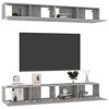 vidaXL TV Cabinets 4 pcs Concrete Grey 100x30x30 cm Engineered Wood