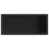 vidaXL Garden Planters with Shelf 2 pcs Black 90x40x75 cm Poly Rattan