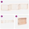vidaXL Dog Gate with Door Foldable 6 Panels 480 cm Poplar Wood