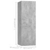 vidaXL 3 Piece TV Cabinet Set Concrete Grey Engineered Wood