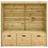 vidaXL Garden Arbour Bench with 3 Drawers 170 cm Solid Pinewood