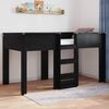 vidaXL Bunk Bed for Kids Black Oak 100 x 200 cm Engineered wood