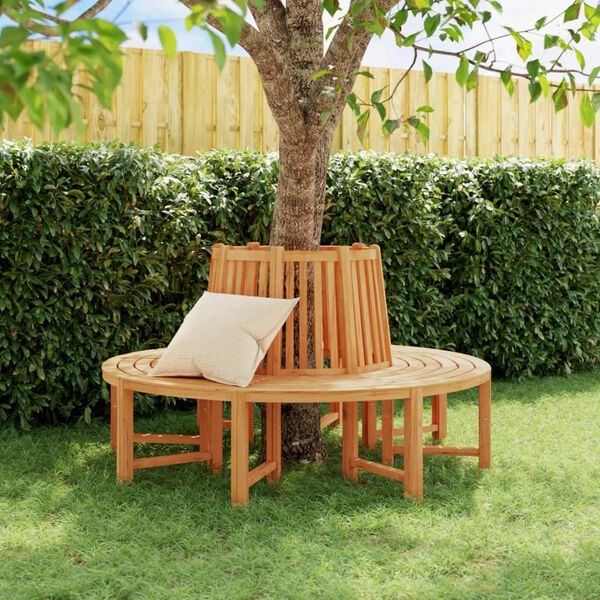 vidaXL Tree Benches 2 pcs Half Round &Oslash;160 cm Solid Wood Teak