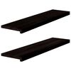 vidaXL Stair Treads 2 pcs Dark Brown 100x30x2 cm Solid Wood Oak