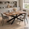 vidaXL Dining Table 180x90x76 cm Solid Rough Mango Wood