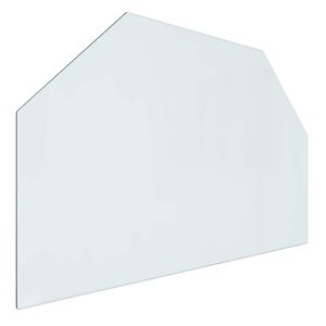 vidaXL Fireplace Glass Plate Transparent 80 x 50 cm Glass