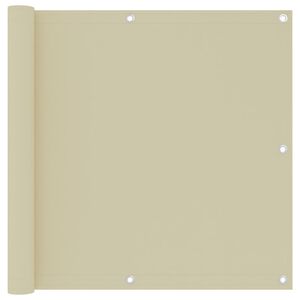 vidaXL Balcony Screen Cream 90x500 cm Oxford Fabric