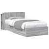 vidaXL Bed Frame with Storage Grey Sonoma 75 x 190 cm Engineered Wood