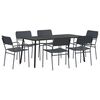vidaXL Dining Set 7 pcs Anthracite Steel