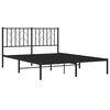 vidaXL Metal Bed Frame without Mattress with Headboard Black 140x200cm