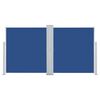 vidaXL Retractable Side Awning Blue 160x600 cm