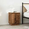 vidaXL Bedside Cabinets with LED Lights&nbsp;2 pcs Old Wood 38x34x50 cm
