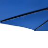 vidaXL Garden Parasol with LEDs and Steel Pole Azure Blue 225x225x212cm