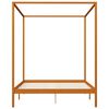vidaXL Canopy Bed Frame without Mattress Solid Pine Wood 160x200 cm (283260+2x321987)