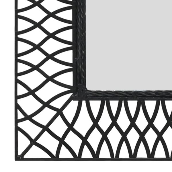 vidaXL Garden Wall Mirror Arched 60x110 cm Black