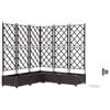 vidaXL Garden Planter 5 pcs Brown 120 x 120 x 126 cm Plastic