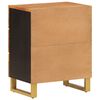 vidaXL Bedside Cabinet Brown and Black 50x33x60 cm Solid Wood Mango