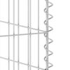 vidaXL Gabion Wall for Garbage Bins Galvanised Steel 180x100x110 cm