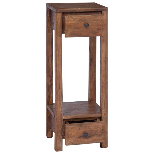 vidaXL Plant Stand with Drawer Brown 30 x 30 x 80 cm Mahogany Wood