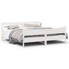 vidaXL Bed Frame with Headboard White 200x200 cm Solid Wood Pine