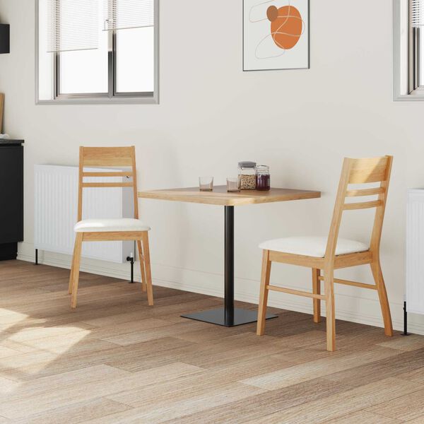 vidaXL Dining Chairs 2 pcs Natural 43 x 54 x 89 cm Solid Rubber Wood