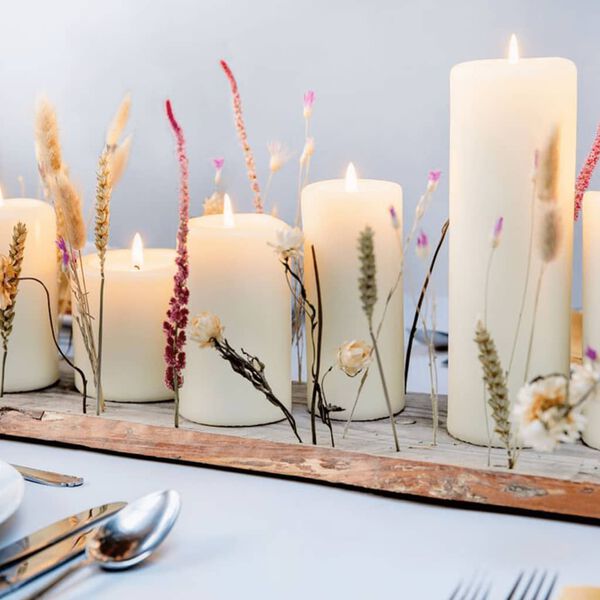 Bolsius Pillar Candles 8 pcs 150x78 mm Ivory
