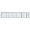 vidaXL Gabion Basket with Cover 550x100x100 cm Galvanised Iron
