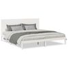 vidaXL Extra Long Bed Frame without Mattress White 180x220 cm Solid Wood