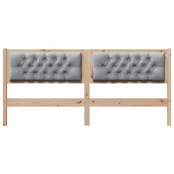 vidaXL Headboard Other Brown and light grey 180 cm Solid pine wood