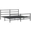 vidaXL Metal Bed Frame without Mattress with Footboard Black 193x203cm