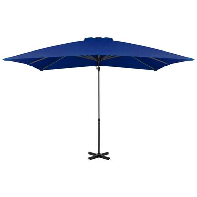 vidaXL Cantilever Umbrella with Aluminium Pole Azure Blue 250x250 cm