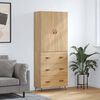 vidaXL Highboard Sonoma Oak 69.5x34x180 cm Engineered Wood